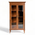 Vitrinenschrank aus Holz mit Glastüren für Wohnzimmer 80 x 40 x 160cm